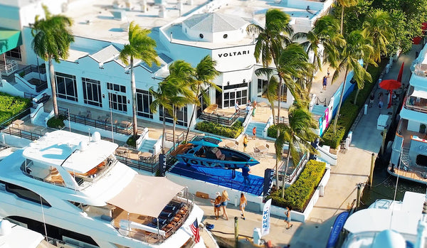 Aerial photo of the VOLTARI Brand Center at Pier Sixty-Six in Fort Lauderdale Florida USA